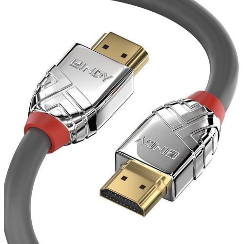 TIANYI-Lindy - Câble HDMI 2.0 Cromo Line 2 Mètre avec Ethernet, High Speed 4k@60Hz 18G 3D 1080p HDCP 2.2 120Hz 144Hz Certificat HDR, ARC, CEC, ATC| Compatible avec TV, Monitor, PS5, Blu-ray, Barre de