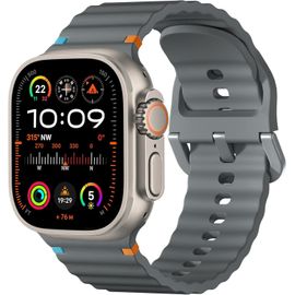 Nenv-Bracelet Sport Compatible Avec Bracelet Apple Watch Ultra 2 49mm 46mm 44mm 45mm 42mm,Bracelet De Remplacement En Silicone Souple Compatible Avec Iwatch Se/Series 10 9 8 7 6 5 4 3 2 1 Ultra