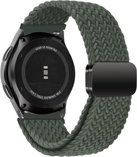 Nenv-Bracelet De Sport Compatible Avec Samsung Galaxy Watch 3 45 Mm/Galaxy 46 Mm Sm-R800/ Watch Gt2/3/4/5 46 Mm,22 Mm,En Nylon Magnétique,Pour Gear S3 Frontier,Homme Et Femme,Vert