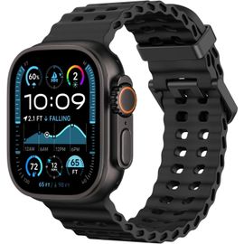 Bnhgo-Bracelet De Montre Respirant Ocean Compatible Avec Apple Watch Ultra 2/Ultra 49mm,S10 46mm,9/8/7 45mm,Se2/Se/6/5/4 44mm,3/2/1 42mm, Bracelet Silicone Sport Pour Homme Femme