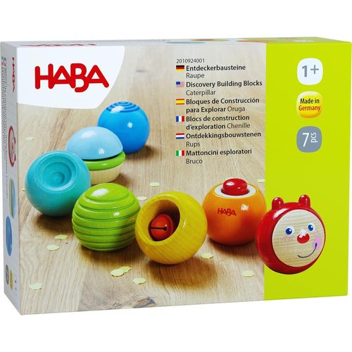 KALWL-2010924001-Blocs De Construction Explorateurs Chenille-Boules En Bois Arc-En-Ciel Avec Effets Optiques Et Acoustiques-Fabriqué En Allemagne-Pour Enfants À Partir De 1 An-Favorise La