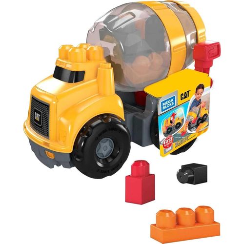 KALWL-Mega Bloks First Builders La Bétonneuse Cat,Briques Et Jeu De Construction,9 Pièces,Jouet Pour Bébé Et Enfant De 1 À 5 Ans,Gfg11,Multicolore