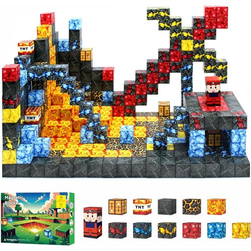 KALWL-Jouet Avec Blocs De Construction Magnétiques,Ensemble De Jouets Montessori,Cadeau Pour Les Enfants De Plus De 3 Ans