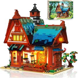 ytseazn-Médiéval Maison Construction Ensemble,Ensemble De Briques De Construction,Médiéval Lot De Blocs De Construction Avec Led Lumière Pour Enfants Garçons Filles Agés 14+(Manoir Médiéval)
