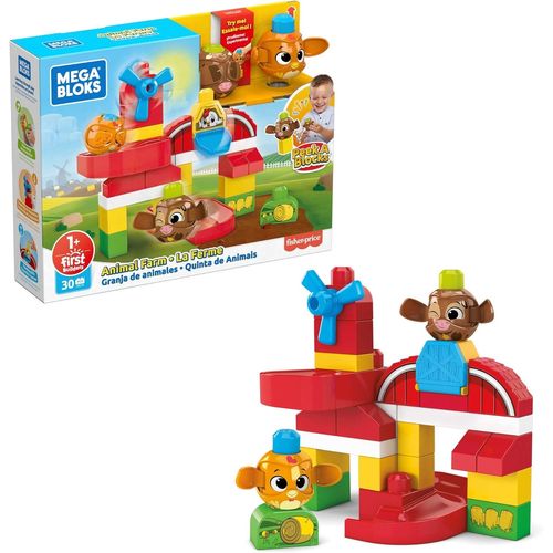 KALWL-Mega Bloks First Builders Coucou Blocs Coffret La Ferme Des Animaux,Jeu De Construction,30 Pièces,Jouet Pour Enfant Et Bébé Dès 1 An,Grj18
