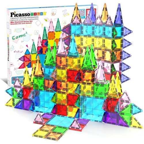 KALWL-60 Pièces Bloc De Construction Magnétique Mini Série De Diamants Taille De Voyage Ensemble De Jouets De Construction Aimant Sur Le Pouce Kit D'Apprentissage Stem Kit De Jeu