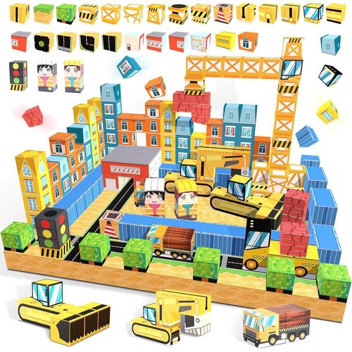 KALWL-150 Pcs Constructions Magnétiques Blocs,Cubes Magnétiques,Cube Magnétique Jouet De Construction,Stem Montessori Jouets Magnétiques Sensoriels Cadeaux Pour Garçons Filles À Partir De 3 Ans
