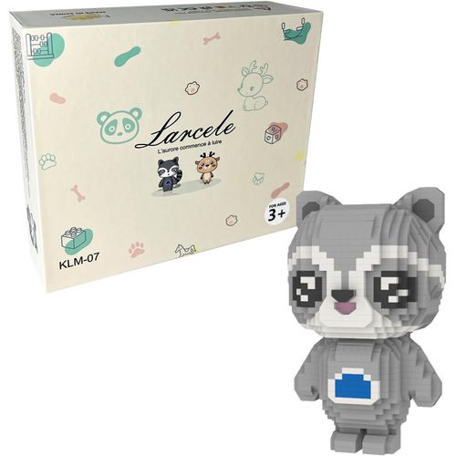 KALWL-Lot De 1211 Micro Blocs De Construction Kit De Jouets,Mini Briques Construction Blocs De Construction Ensemble Kljm-07 (Raton Laveur)