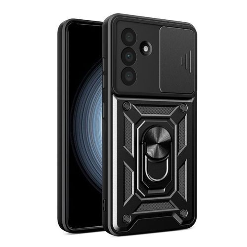 Étui Anti-Impact Magnétique Pour Fenêtre Coulissante De Défenseur Militaire Phonecare Pour Samsung Galaxy A56 - Noir
