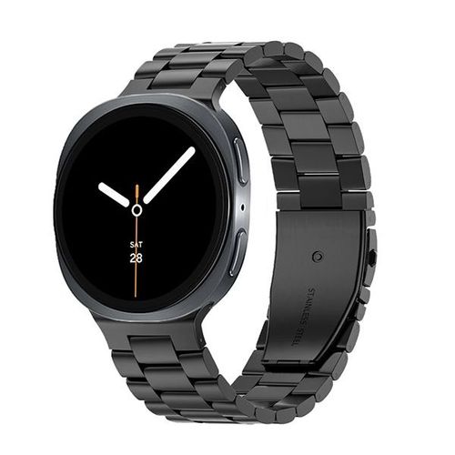 Bracelet Lux En Acier Inoxydable + Outil Phonecare Pour Samsung Galaxy Watch8 Lte - 40mm - Noir