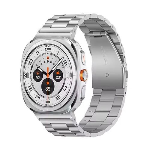 Bracelet Lux En Acier Inoxydable + Outil Phonecare Pour Samsung Galaxy Watch Ultra (2025) - 47mm Lte - Gris