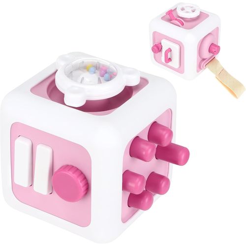 TDRFL-Cube D'Activité 6 En 1 Sensoriels Montessori Jouets Enfant Jouets De Voyage Jeux Bebe Cadeaux Bébés Et Tout-Petits Pour De 1 2 3 An