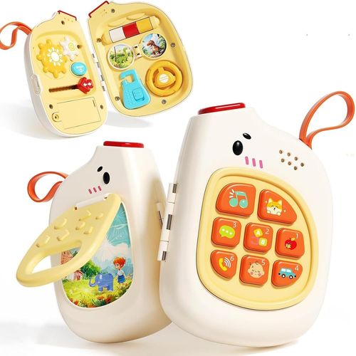 TDRFL-Jouet Cadeau Enfant Bebe 1 An,Busy Board Montessori 1 An,Telephone Portable Pour Enfant Fille Garcon,Jeux Educatif Cadeau Fille 1 An,Jouets D'Apprentissage Précoce Einstein