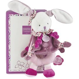Hochet-Cerise Le Lapin-Boîte Cadeau-Doudou Rose-Grelot-Idée Cadeau De Naissance Fille-Garantie Doudou Perdu-Dc2700