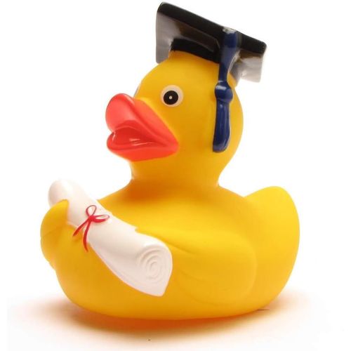 TDRFL-Canard De Bain Universitaire Avec Diplôme|Avec Chapeau De Docteur|Cadeau Pour Les Examens De Fin D'Études Universitaires|Jaune