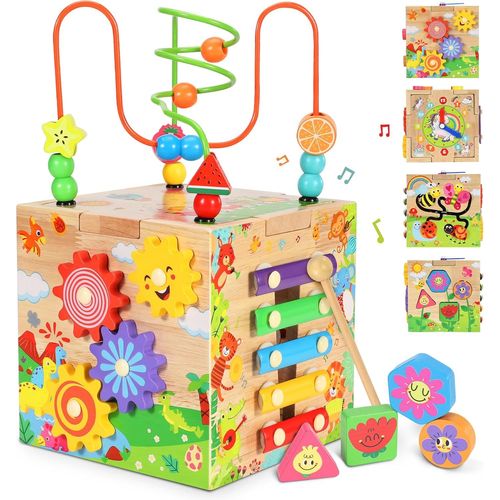 TDRFL-Jouet Bebe 1 2 An,Cubes D¿Éveil,Montessori Sensoriel Jouets Pour Bebe 6 18 Mois Naissance Fille Garcon,Cadeau De Jouets Pour Garçons,Filles Et Tout-Petits Âgés De 1,2,3 Ans