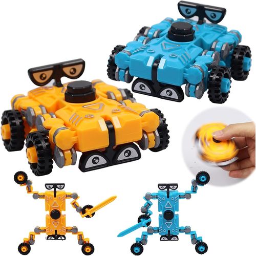 TDRFL-2 Pièces Hand Spinner,Fidget Spinner,Fidget Toy,Fidget Robot Spinners Transformable,Jouet Anti Stress,Mini Roboter Finger Spinner,Handspinner Jouets Sensoriels Fidget Pour Enfants Adultes