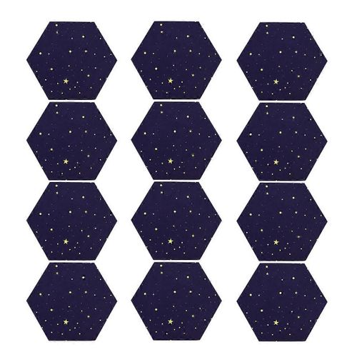 Paquet de 12 panneaux acoustiques hexagonaux ciel étoilés,rembourrage d'insonorisation,panneau insonorisant pour Studio A