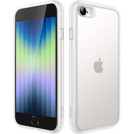 Coque Antichoc Niveau Militaire Pour Iphone Se 3/2 (2022/2020) Et Iphone 8/7 4,7"" - Dos Mat Translucide Anti-Empreintes, Bords Surélevés, Compatible Recharge Sans Fil
