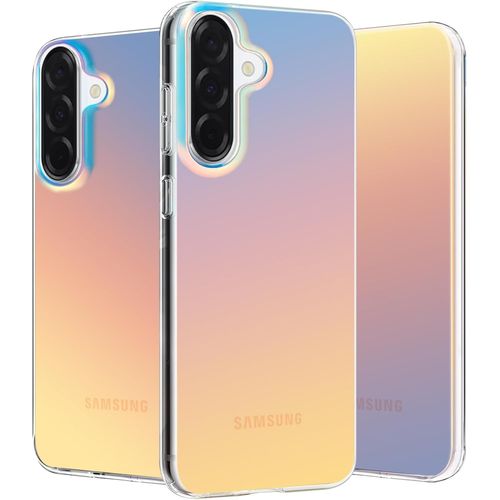 Sjzg-Coque Pour Samsung Galaxy A36, Anti Jaunissement Anti Rayures Protection Antichoc Coque Translucide Holographique Case Étui Housse Téléphone Mate Irisée Arrière Givrée, Coucher De Soleil