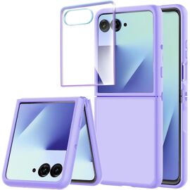 SJZG-Coque Pour Samsung Z Flip 7 Étui,Galaxy Z Flip 7 5G Housse [Avec Verre Trempé] De Protection Intégrale Slim Case Antichoc Silicone Coque Pour Samsung Galaxy Z Flip 7 2023,Violet