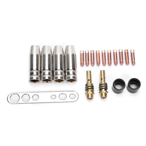 19Pcs Kit d'accessoires de soudage au chalumeau buses Conseils de contact pour soudeur Binzel 15AK MIG