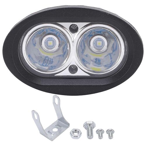 4in 20w Led Double Tête De Conduite Lumière De Conduite Spotlight Feu De Brouillard Pour Voiture Camion Atv Bateau Moto Noir