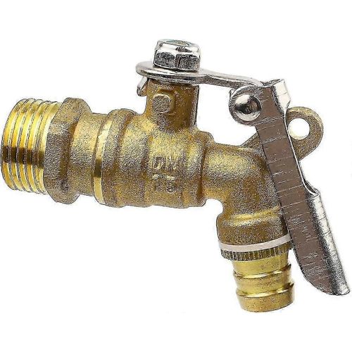 Robinet en laiton, buse manuelle 1/2"", cadre avec verrou, verrouillable, robinet de jardin extérieur, peut être installé dans les maisons, les garages et les jardins. Cisea - Ya