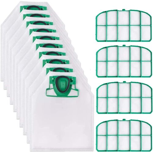 ChicSlick-Kit De Sacs Filtrants De Rechange Pour Vorwerk Folletto Vk200 Vk220 Vk220S (9 Sacs)[X648]