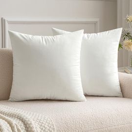 Kjakl-Lot De 2 Housses De Coussins De Noël En Velours Décoratif Canapé Taie D'oreiller Super Lisse Doux Confortable Decoration Maison Salon Chambre Pour Canapé 40x40cm Blanc