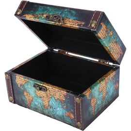 Boîte à Bijoux Faite à la Main en Bois,Boîte de Rangement en Bois,Rangement de Bijoux Rétro,Présentoir Organisateur Vintage avec Couvercle,Grand Souvenir Décoratif