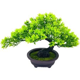 Bonsaï Artificiel-Plante Artificielle en Pot,Mini Plantes en Plastique,Pin Japonais,Bonsaï,Genévrier,Plantes Artificielles Décoratives pour la Maison,la Chambre à Coucher,Le Salon
