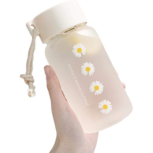 Petite Bouteille D'eau De 500 Ml En Plastique Transparent Givré Avec Corde Portable Pour L'école,La Maison,Le Bureau,Les Voyages,Le Sport,Le Yoga,La Gym