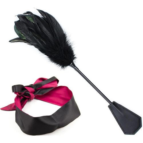 Kalanka-Masque Érotique Pour Les Yeux Avec Chatouilleur De Plumes Tickler Cravache Deluxe Chatouilleur De Plumes Massage Barre De Plumes Bondage Sm Jouets Sexuels
