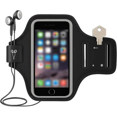 Brassard Porte Téléphone Course À Pied Sport Pochette Étanche Avec Écran Tactile Bracelet Running Noir Universel Pour Gym Jogging Fitness Hommes Femmes