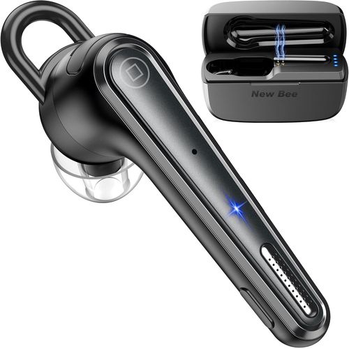 Oreillette Bluetooth Sans Fil V5.1 Avec 50 Heures D'autonomie, Kit Main Libre Ultra-Léger Avec Annulation Du Microphone Enc, Connexion À Deux Appareils Pour Conduite/Affaires