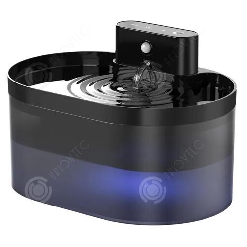 Inn Fontaine À Eau Pour Chat 2,2l Avec 2600 Mah Rechargeable Batterie Silencieux Distributeur Detecteur De Mouvement Filtre