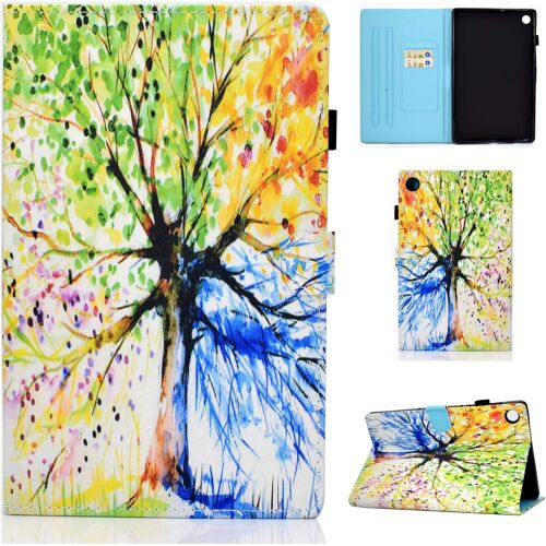 Kal-Étui Coque Pour Samsung Galaxy Tab A8 10,5 Pouces 2022 2021 Sm-X200/ X205/ X207 Housse Étui De Protection Avec Veille/Réveil Automatique Pour Samsung Galaxy Tab A8 2022/2021,Arbre De Couleurs