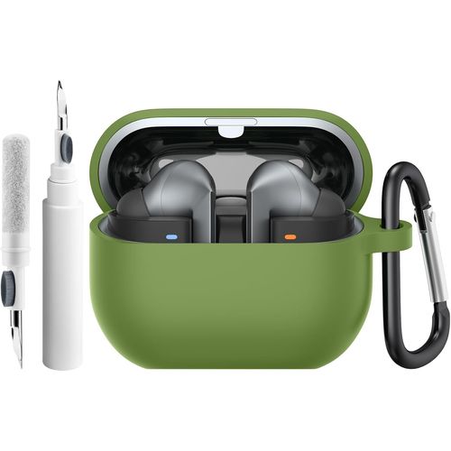 KALANKA-Coque Samsung Galaxy Buds3 / Buds3 Pro (2024) Silicone Étui avec Porte-clés et Kit de Nettoyage, Protection Anti-Rayures Housse Compatible avec Samsung Galaxy Buds 3 Série