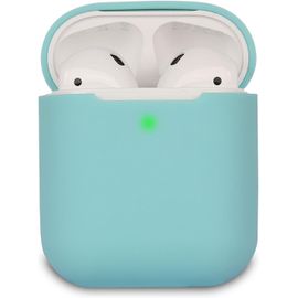 KALANKA-Coque Housse Étui Protecteur Compatible avec AirPods 2, Silicone Case Cover pour AirPods 2, Témoin LED Visible, Supporte la Charge sans Fil, Menthe Verte