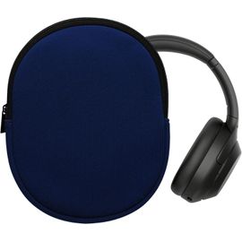 KALANKA-Housse Compatible avec WH-1000XM4 / WH-1000XM3 / Jabra Evolve 20 étui - Housse de Protection Souple en néoprène pour Casque Audio 21,5 x 16 cm - Bleu foncé