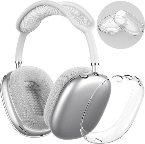 LORANKA-Coque Transparente pour AirPods Max - en TPU Souple - Anti-Traces de Doigts, Anti-Rayures et Anti-poussière - Transparente