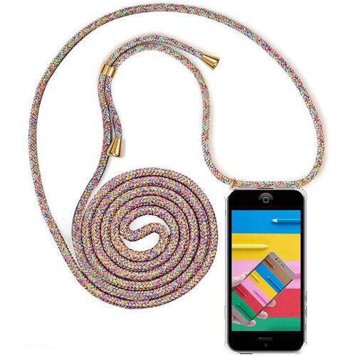 Collier Pour Iphone 5/5s/Se(2016) Coque,Étui De Téléphone Avec Cordon-Tour De Cou Lanière En Corde-Housse Pour Smartphone Lanyard Case Holder-Cover Necklace Bandouilière Stylée.[K82]