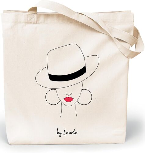 TZF-Tote Bag Femme - Sac Cabas Femme Original - Tote Bag Coton 100% Grand 35 x 42 x 8 cm - Sac Fourre Tout en Toile