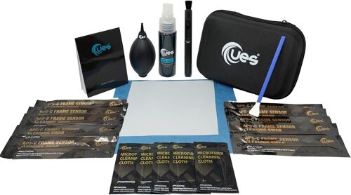 DCamera Sensor & Lens Cleaning Kit: APS-C Cleaning Brushes, Cleaner, Air Blower, Microfibre Cloth, Pen and Lens Paper