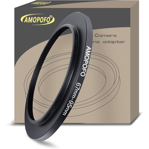 67mm to 95mm Metal Filter Adapter Ring Step Up Ring for Camera Lens with 67mm Filter Thread on 95mm Filter Ring.