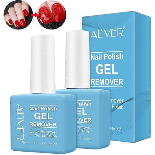 Dissolvant De Vernis À Ongles (2pcs) - Enlevez Le Vernis À Ongles En Gel En 2-3 Minutes - Dissolvant De Vernis Rapide Et Facile - Pas Besoin De Papier D'aluminium, De Trempage Ou D'emballage