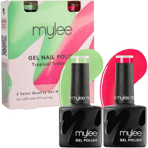 Set De Vernis À Ongles Semipermanent 2x8ml [Tropical Treasures] - Beach Bash Collection - Uv/Led Nail Art, Manucure Et Pédicure Durable, Usage Professionnel Et Domestique [Printemps/Été 2025] 