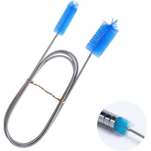 Flexible Brush, Aquarium Brush, Hose Brush, Cleaning Brush For Aquarium, Flexible Double Ended Stainless Steel Brush Aquarium Accessories For Aquarium Home Kitchen 155cm