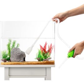 Aquarium Vacuum Cleaner - Pump Kit For Aquarium Cleaning - Powerful Siphon For Complete Drain - Aquarium Accessories - Water Siphon Pump With Gravel Filter